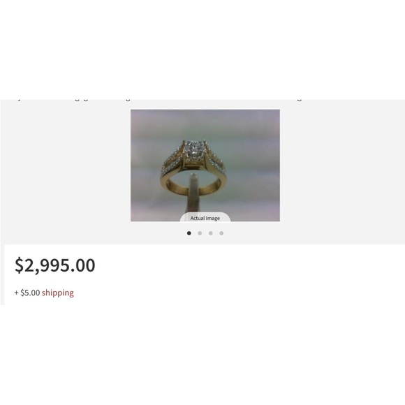 14K Gold 1.00 TDW Engagement Ring. Size in listing.